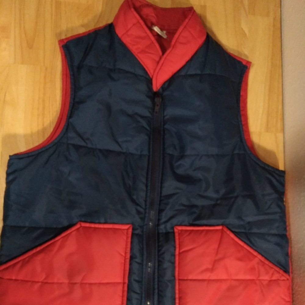 Vintage Color Block Puffer Vest